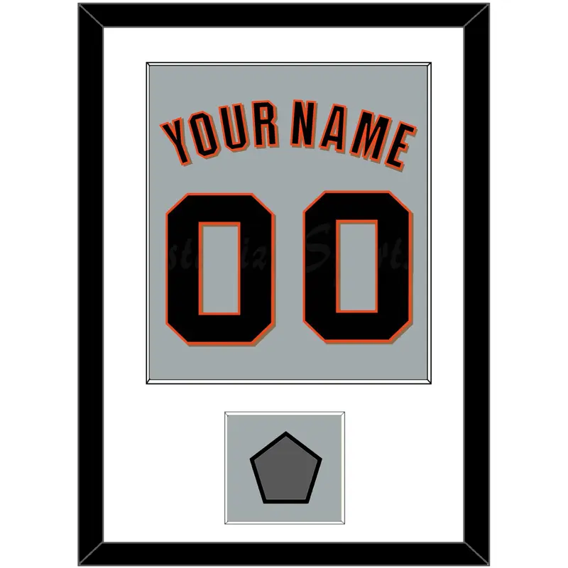 San Francisco Name, Number & World Series Jersey Patch - Road Gray (2010-2021) - Single Mat 1