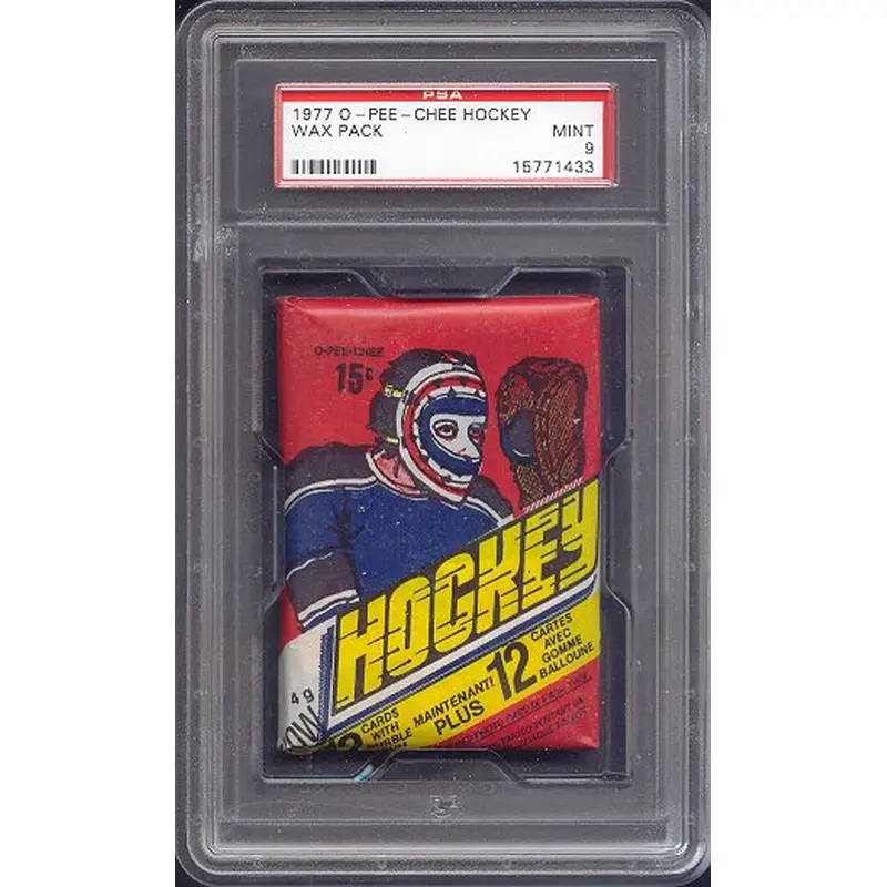 1977 1977/78 OPC O-Pee-Chee Hockey Unopened Wax Pack PSA 9