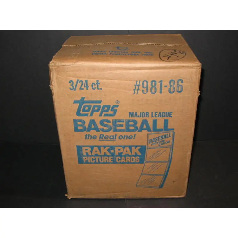 1986 Topps Baseball Rack Pack Case (3 Box) (Authenticate)