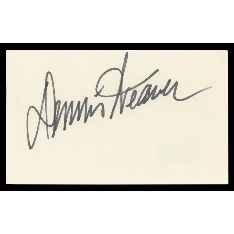 Dennis Weaver Gunsmoke Authentic Signed 3x5 Index Card Autographed BAS #BL96838