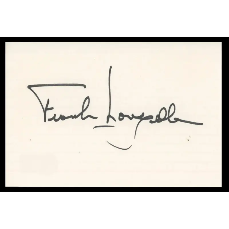 Frank Langella All Good Things Authentic Signed 4x6 Index Card BAS #BT02508