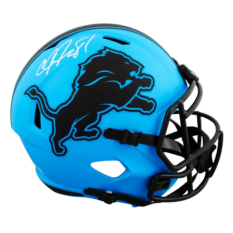 Lions Calvin Johnson Signed Rave Full Size Speed Rep Helmet BAS Witnessed