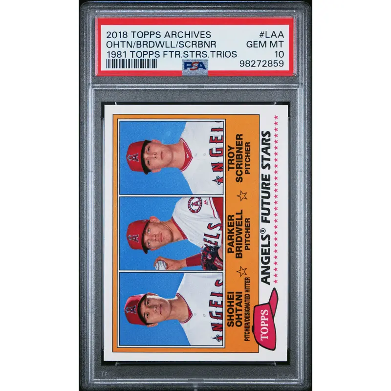 Shohei Ohtani 2018 Topps Archives 1981 Trios PSA 10 Gem Mint 2859