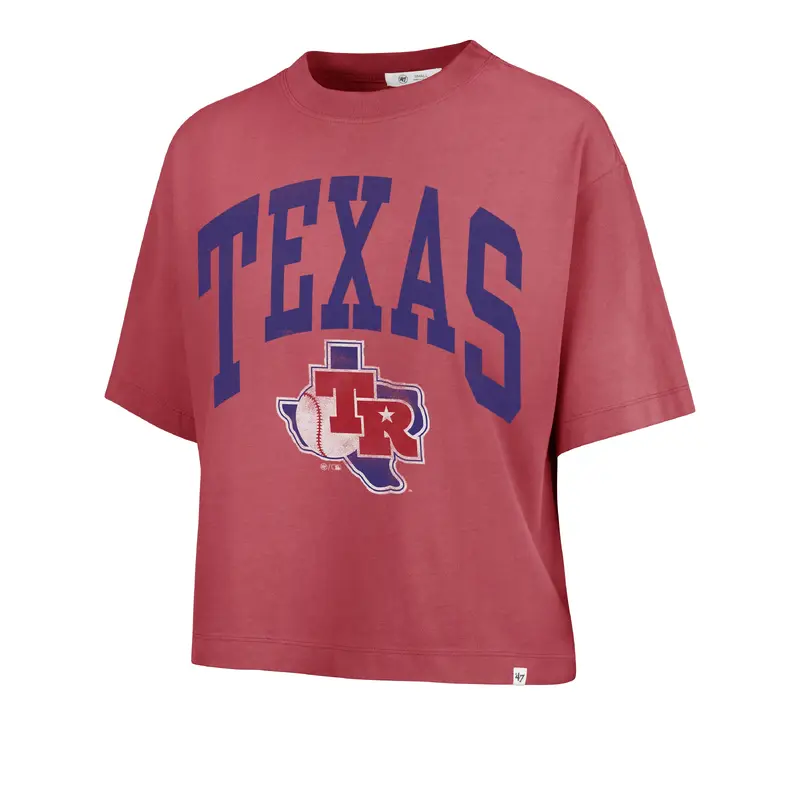 TEXAS RANGERS COOPERSTOWN SHALE '47 MONTAUK CROP TEE WOMENS