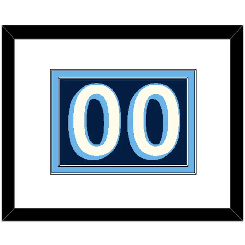 Pittsburgh Number (Back) - 2011 Winter Classic Navy Blue - Double Mat 1