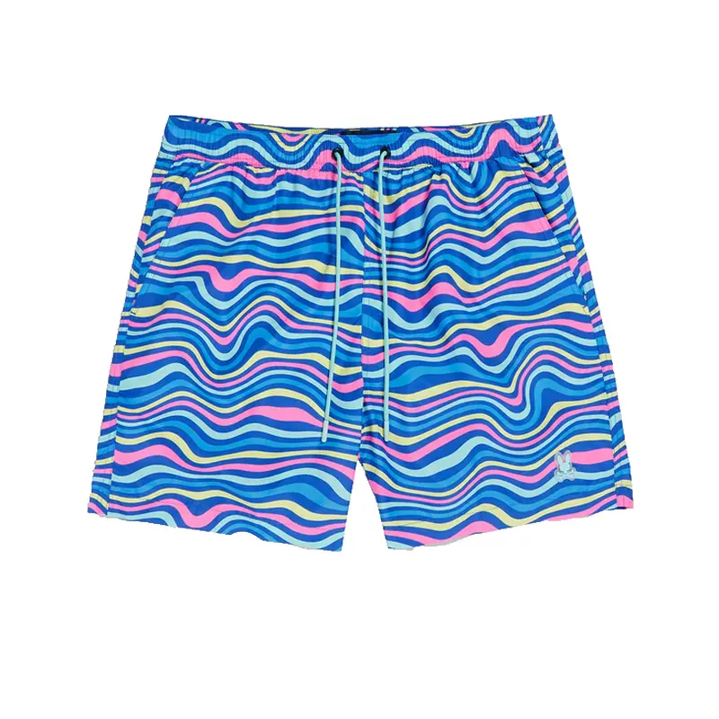 PSYCHO BUNNY SWIM SHORTS MULTICOLOR CLARKSON SWIM TRUNK B6W120B2SW ROYAL