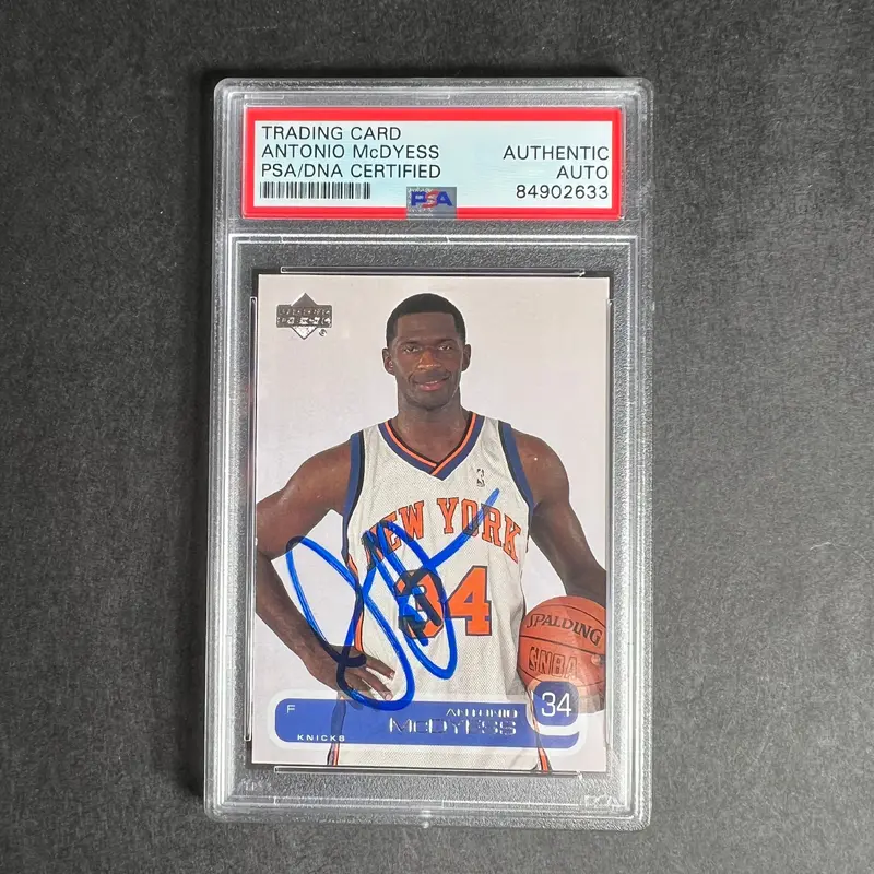 2002-03 Upper Deck #114 Antonio McDyess Signed Card AUTO PSA Slabbed Knicks