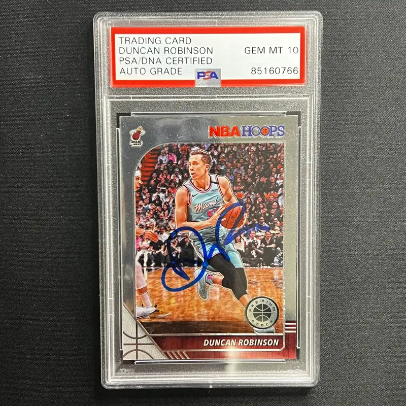 2019-20 Panini Select #262 Duncan Robinson Signed Card PSA Slabbed Heat
