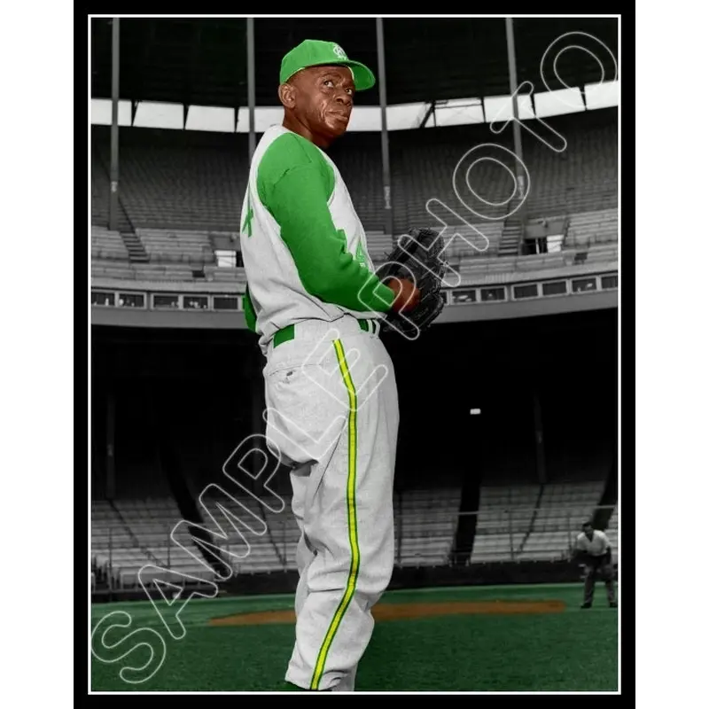 Satchel Paige Colorized 11X14 Photo - 1965 Kansas City Athletics A's - 610