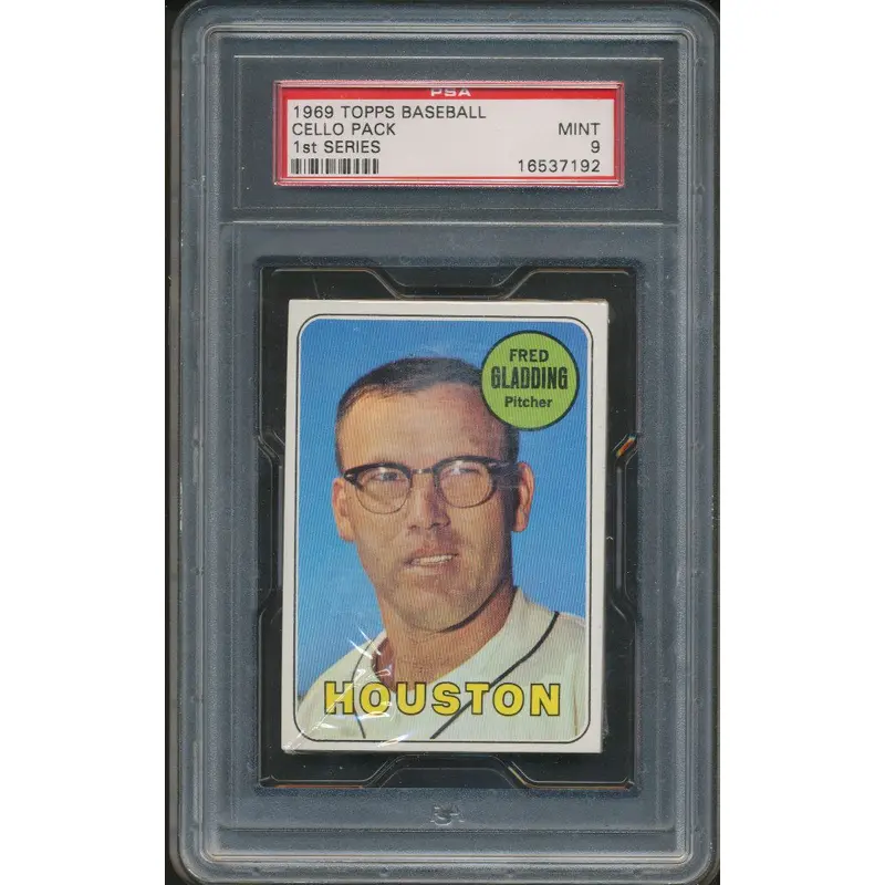 1969 Topps Baseball Unopened 1st Series Cello Pack PSA 9