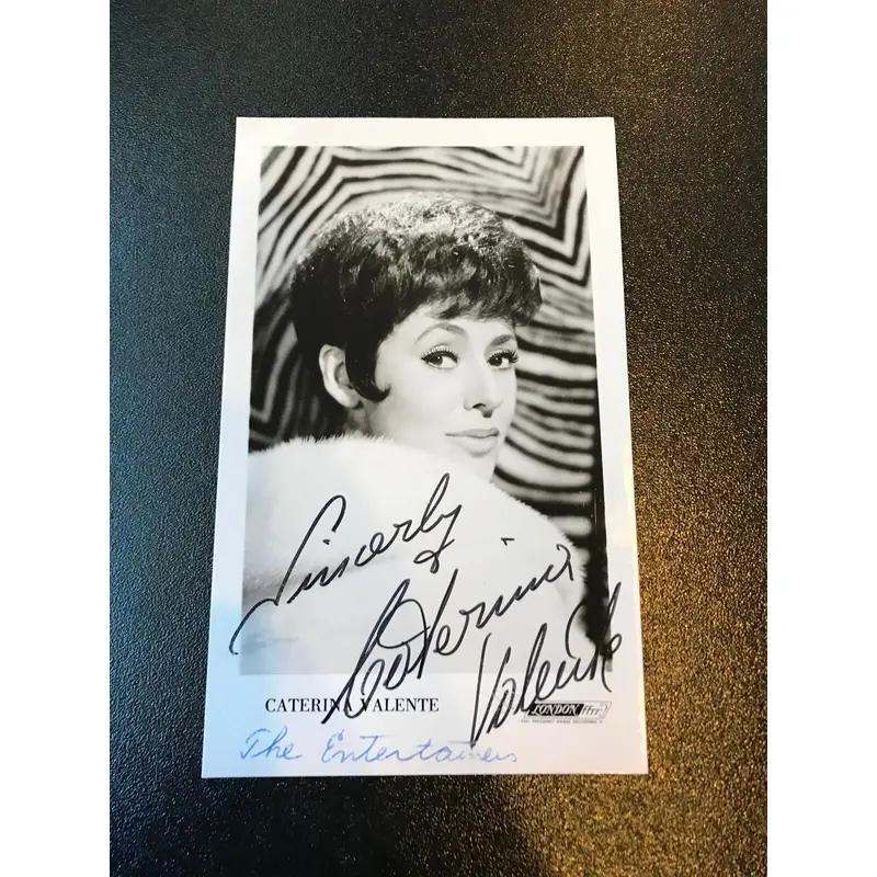 Vintage 1960's Caterina Valente Signed Autographed Original Photo