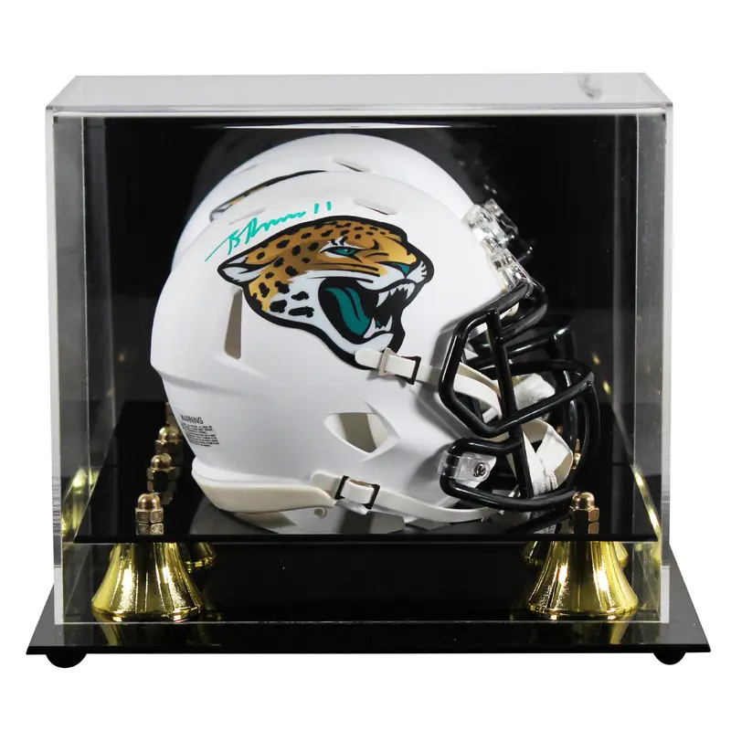 Jaguars Brian Thomas Jr. Signed On-Field Alt 2024 Speed Mini Helmet W/ Case Fan