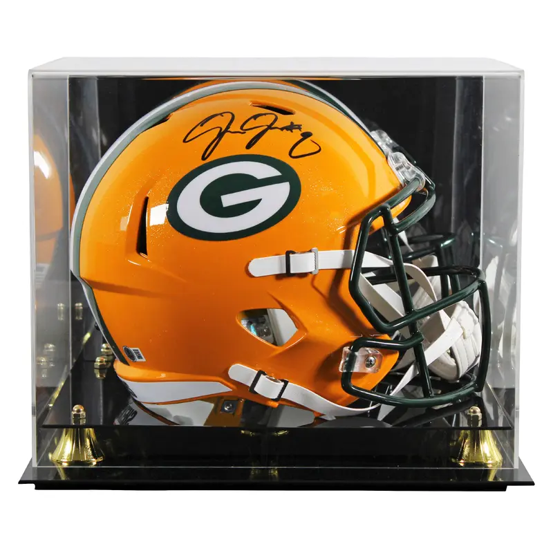 Packers Josh Jacobs Signed Full Size Speed Rep Helmet W/ Case BAS Witnessed