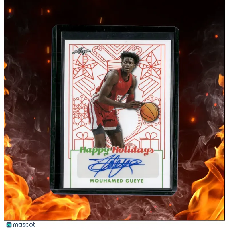 2023-24 Leaf Mouhamed Gueye Happy Holidays Auto #BA-MG2