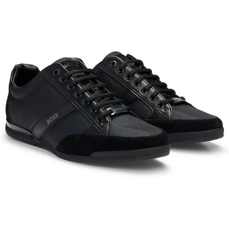 HUGO BOSS MENS SHOES SATURN LOW MX BLK 50407672001