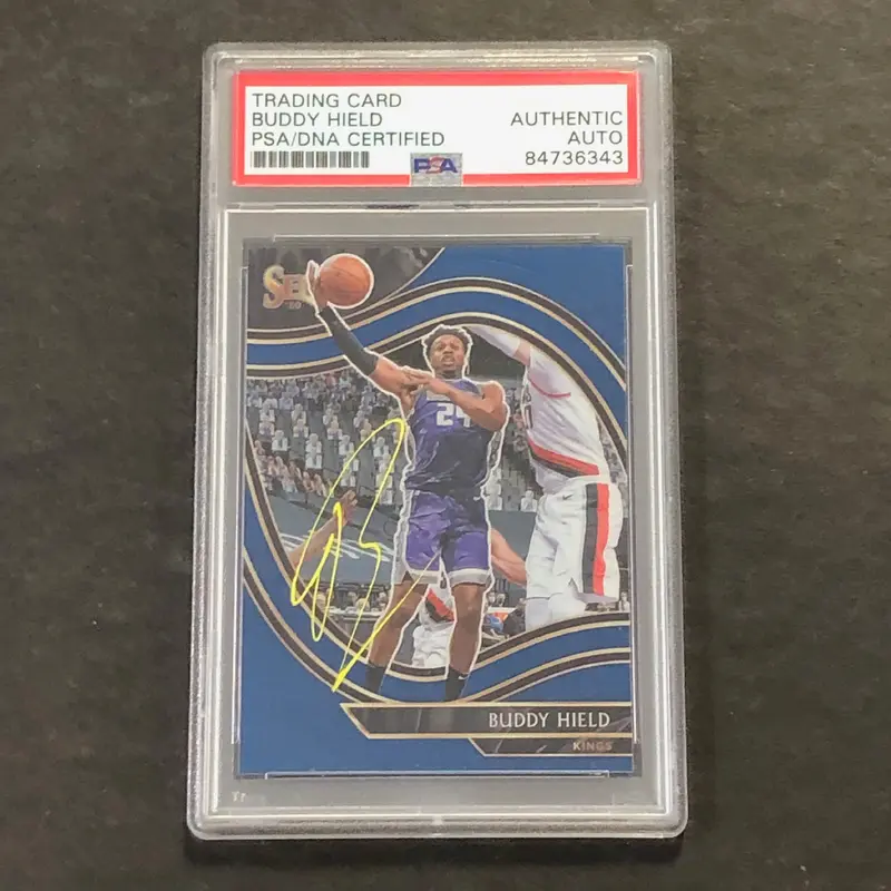 2020-21 Panini Select #247 Buddy Hield Signed Card AUTO PSA Slabbed Kings