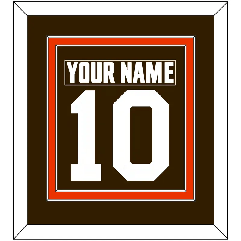 Cleveland Nameplate & Number (Back) Combined - Home Brown - Double Mat 2