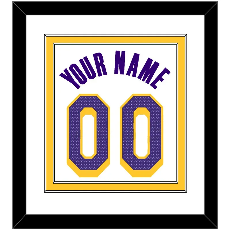 Los Angeles Name & Number - White Association - Double Mat 1