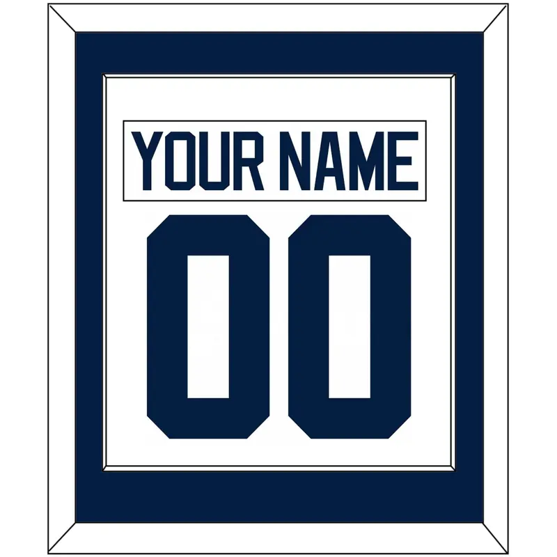 Michigan Hockey Nameplate & Number (Back) Combined - Home White - Single Mat 2