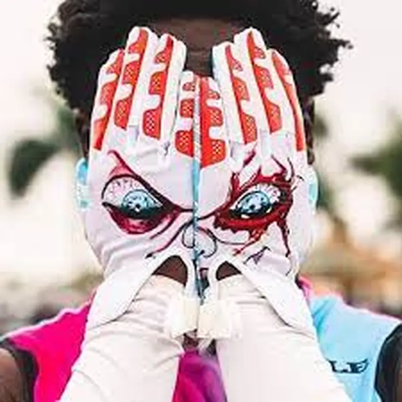New Battle Cloaked "Lil Evil" Football Receiver Gloves - Youth XL