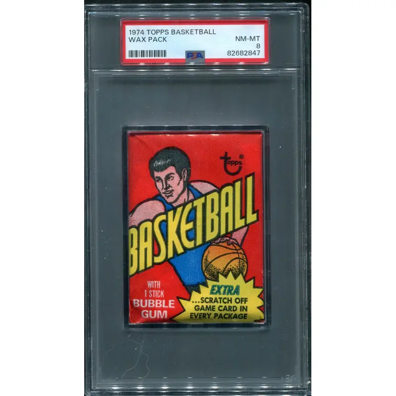 1974 1974/75 Topps Basketball Unopened Wax Pack PSA 8 *2847