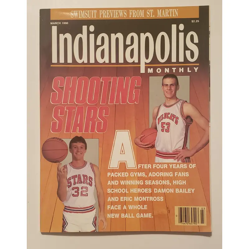 1990 Indianapolis Monthly magazine featuring Damon Bailey and Eric Montross