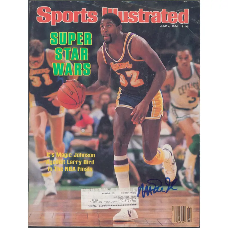 Lakers Magic Johnson Signed June 1984 Sports Illustrated Magazine BAS #MJ15320
