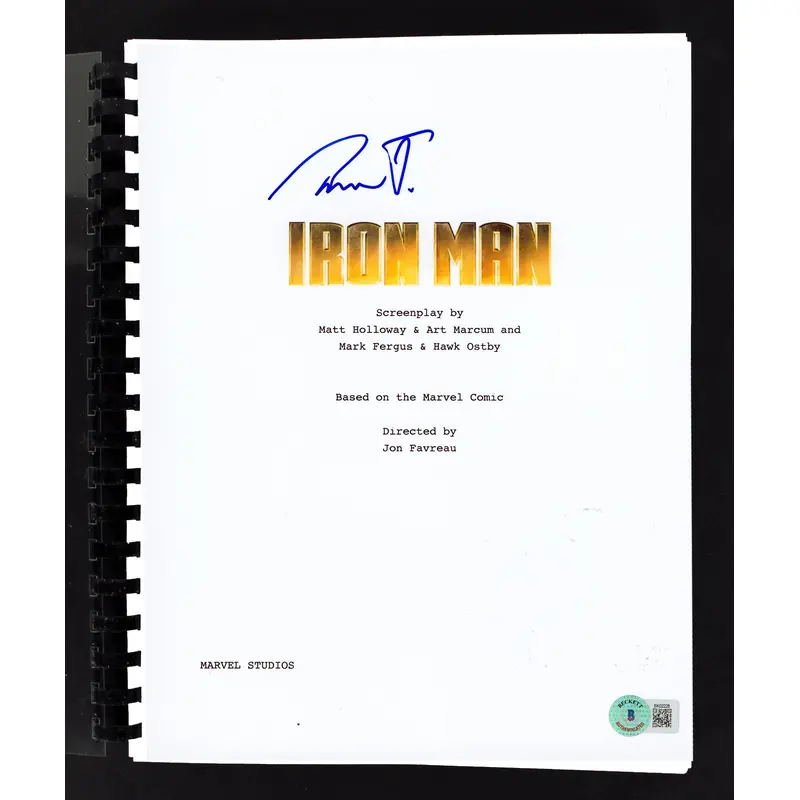 Shaun Toub Iron Man Authentic Signed Movie Script Autographed BAS #BK02228