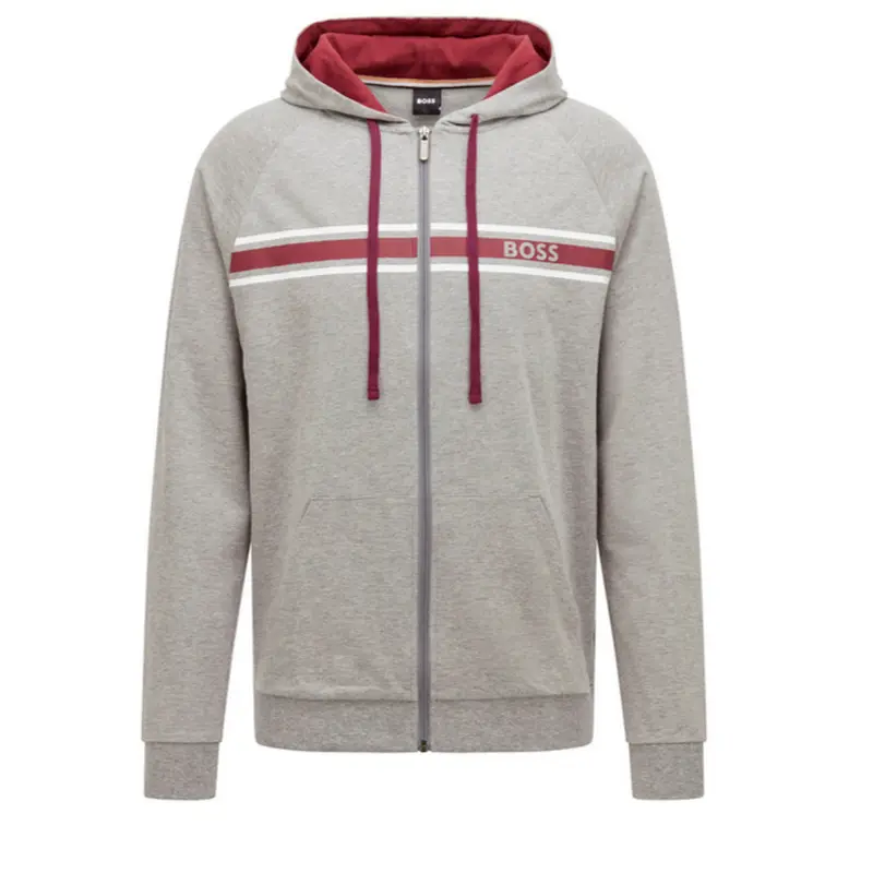 HUGO BOSS MENS SWEATER GRAY AUTHENTIC JACKET 50473428033