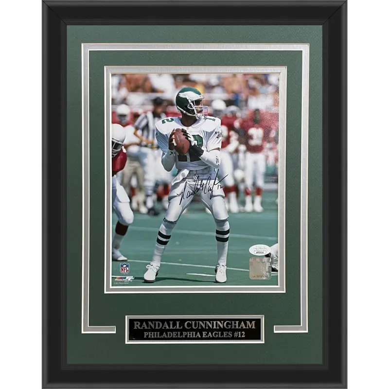 Randall Cunningham Autographed Philadelphia Eagles Deluxe Framed 8x10 Photo - JSA