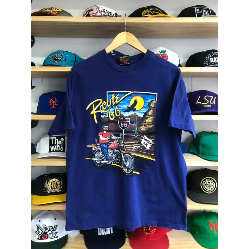 Vintage 1993 Harley Davidson Route 66 Tee Large