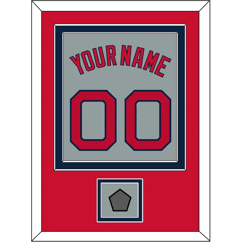 Boston Name, Number & World Series Champions Patch - Road Gray - Double Mat 3