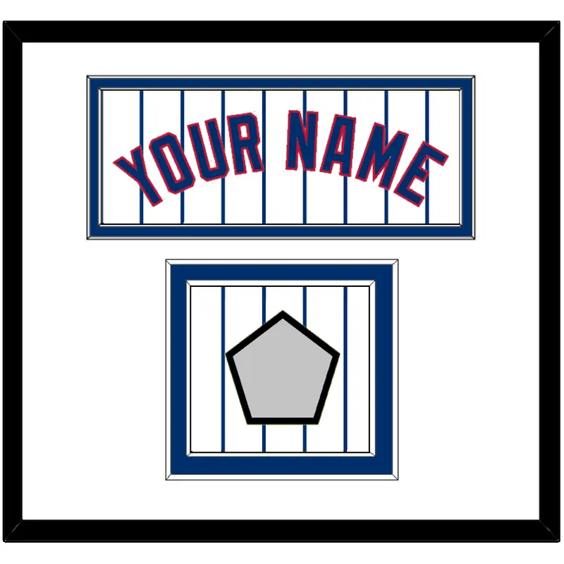 Chicago Name & 2016 World Series Jersey Patch - Home White Pinstripes - Double Mat 1