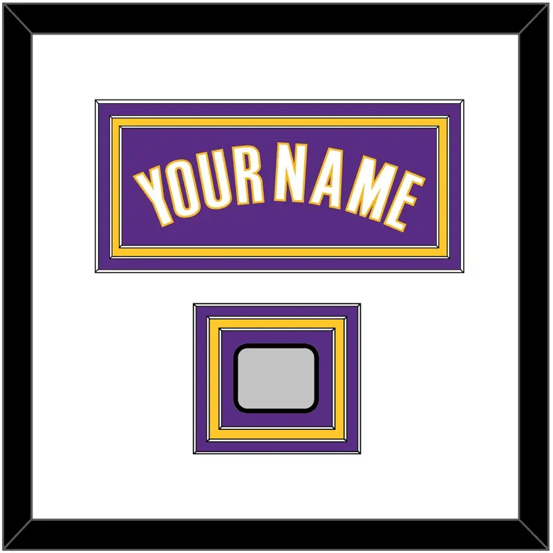 Los Angeles Name & Champions Patch - Road Purple (1999-2004) - Triple Mat 1