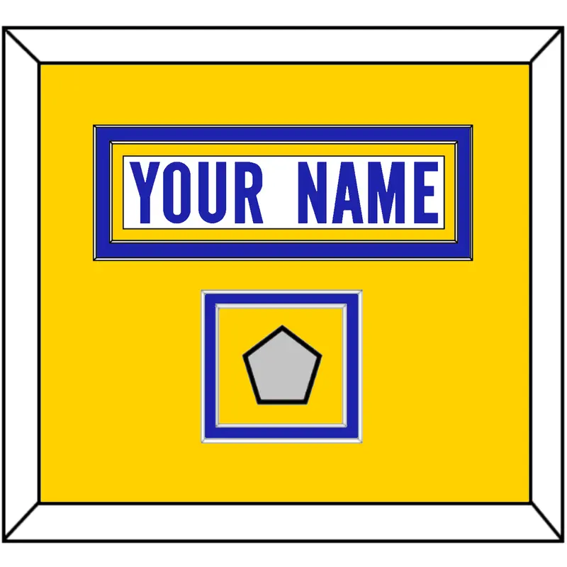 Los Angeles Nameplate & 2X Super Bowl Champions Patch - Road White - Double Mat 4