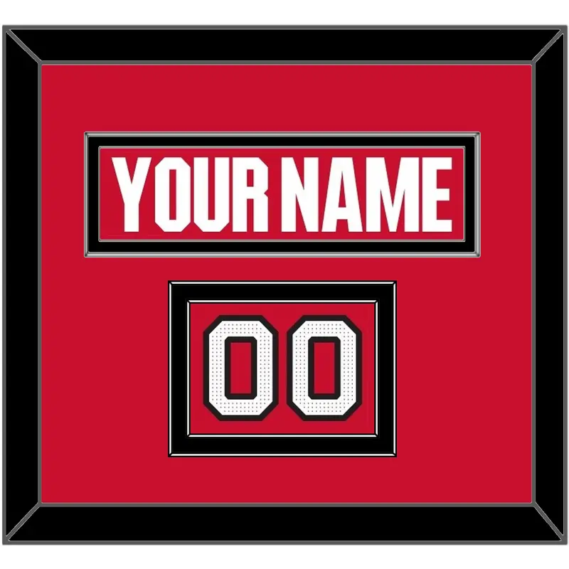 Ottawa Nameplate & Number (Shoulder) - Home Red (2017-2020) - Double Mat 2