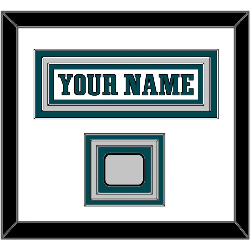 Philadelphia Nameplate & Super Bowl Jersey Patch - Road White - Triple Mat 1