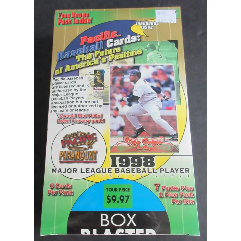 1998 Pacific Paramount Baseball Unopened Blaster Box (8/6)