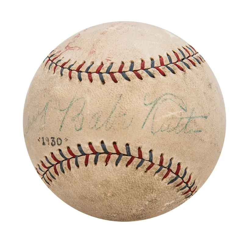 Babe Ruth & Lou Gehrig Signed 1928 Official American League Baseball JSA COA