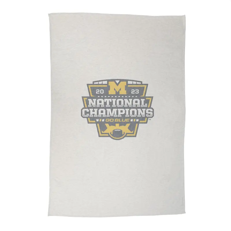 Michigan 2023 CFP National Champions Sublimated Sweatshirt Blanket