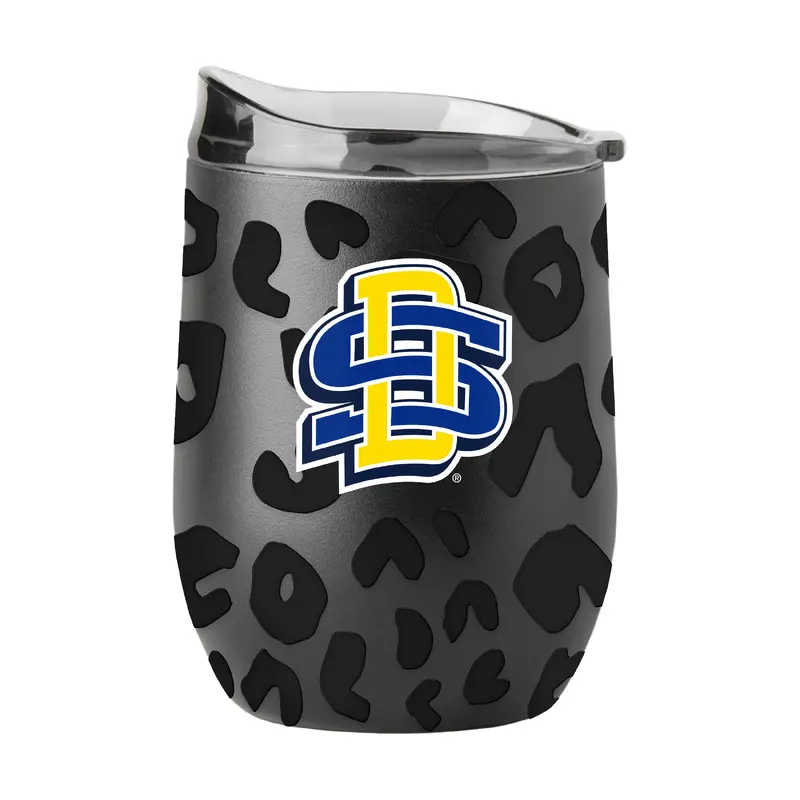 South Dakota Leopard 16oz Black Powdercoat Curved Beverage