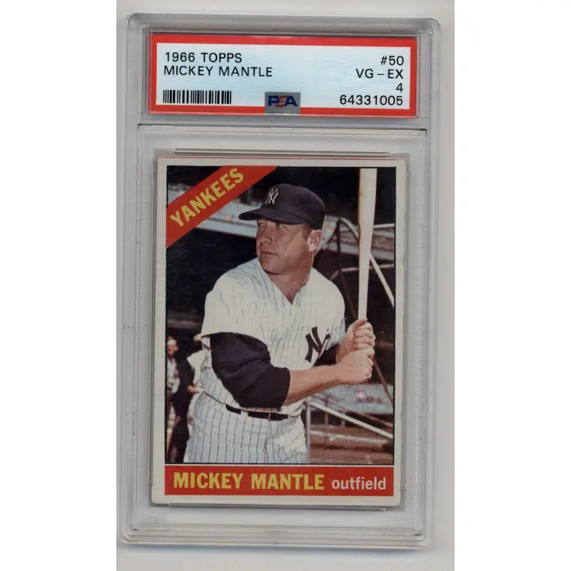Mickey Mantle 1966 Topps #50 PSA 4 Very Good Excellent