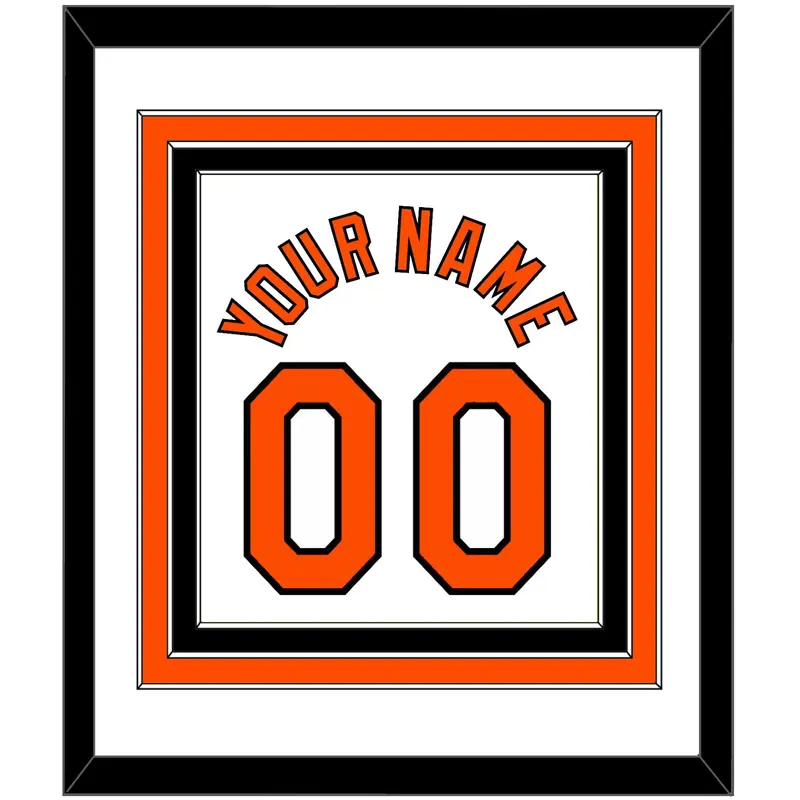 Baltimore Name & Number - Home White (1971-1977) - Triple Mat 1