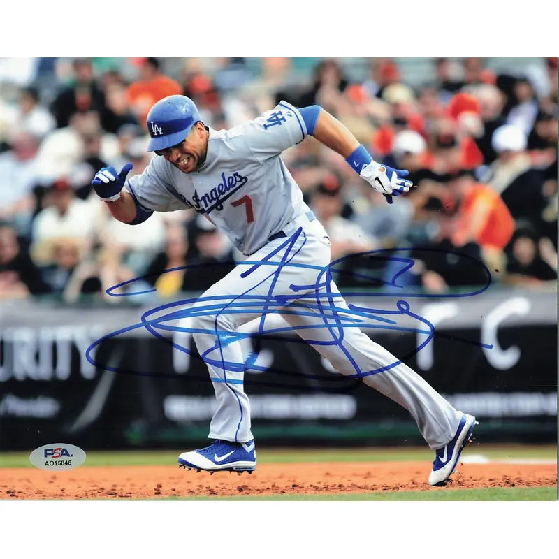 JAMES LONEY signed 8x10 photo PSA/DNA Los Angeles Dodgers Autographed