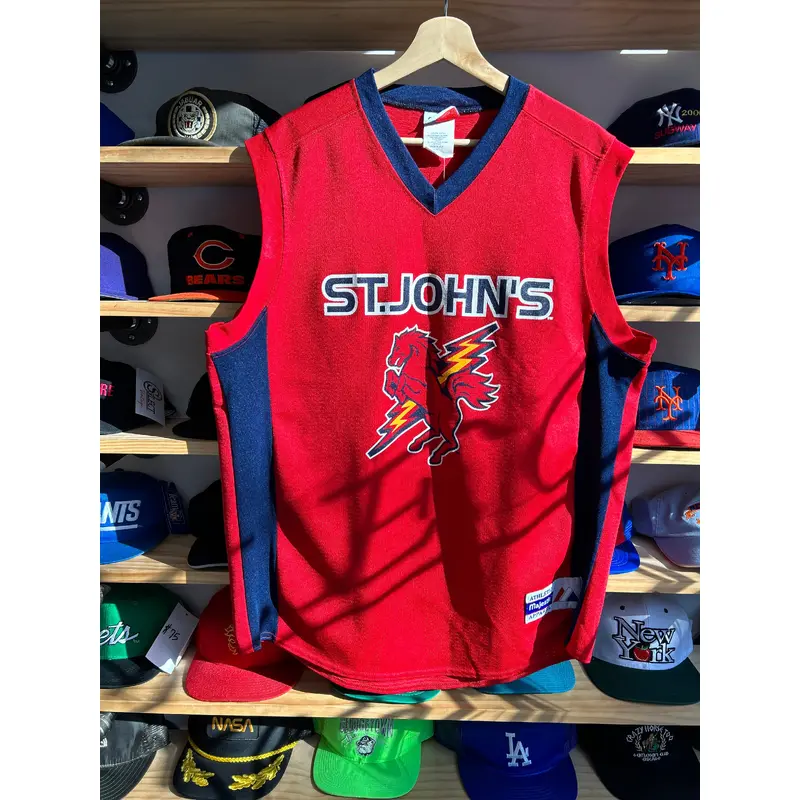 Vintage Majestic St. Johns Red Storm Jersey Size Large