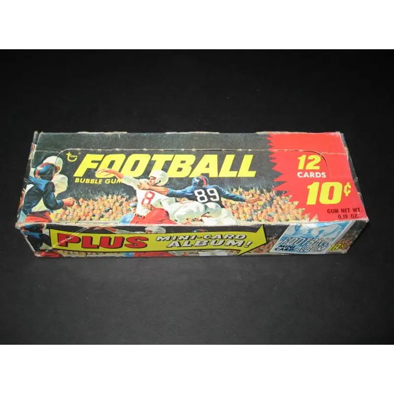 1969 Topps Football 10 Cent Empty Display Box