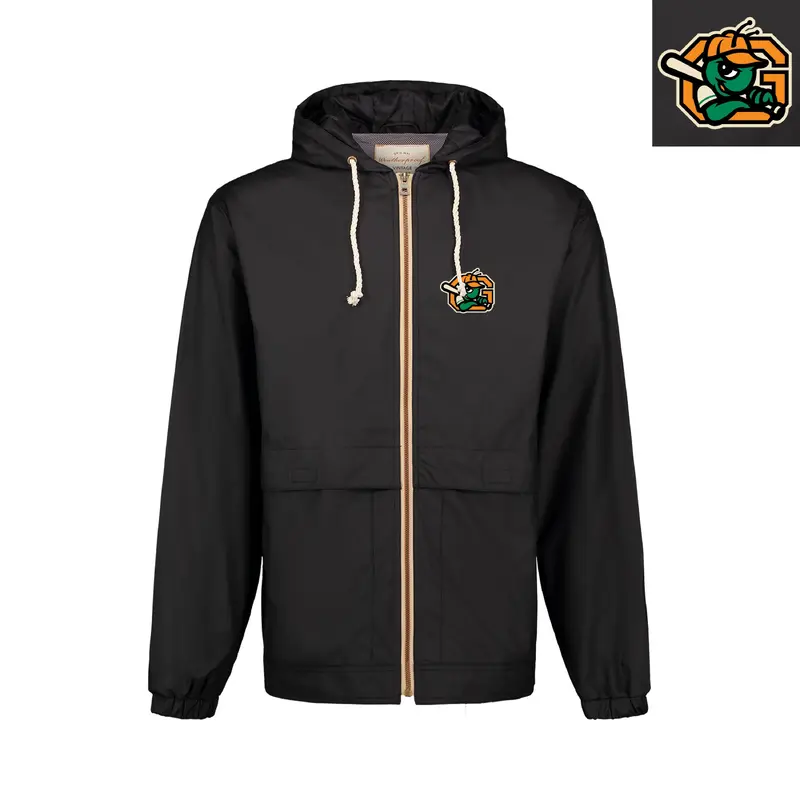Adult Black Weatherproof Rain Jacket