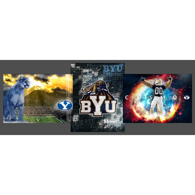 Brigham Young University "BYU Football Spirit" 3-Poster Combo Set - Team Spirit Posters