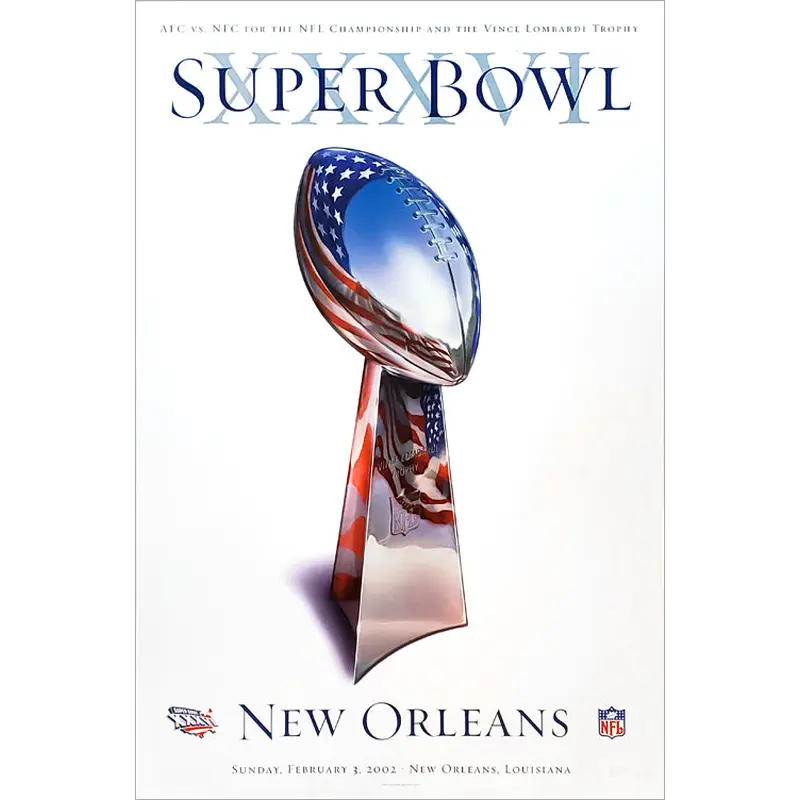 Super Bowl XXXVI (2002) February 3 Limited-Edition Official 24x36 Poster - Action Images
