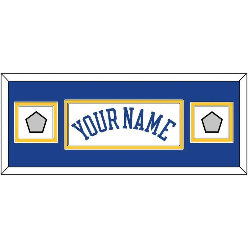 Golden State Name & 2 Finals Patches - Home White (2010-2019) - Double Mat 4